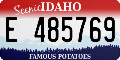 ID license plate E485769