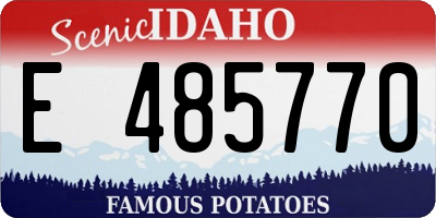 ID license plate E485770