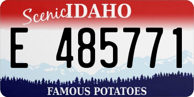 ID license plate E485771