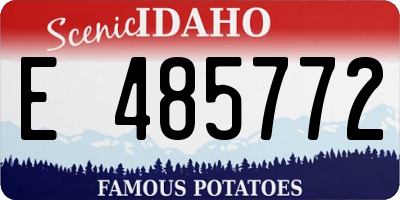 ID license plate E485772