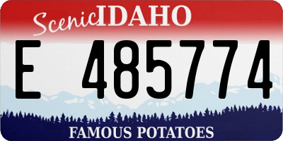 ID license plate E485774