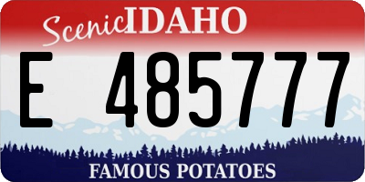 ID license plate E485777
