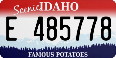 ID license plate E485778