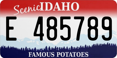 ID license plate E485789