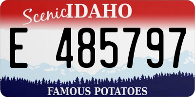 ID license plate E485797