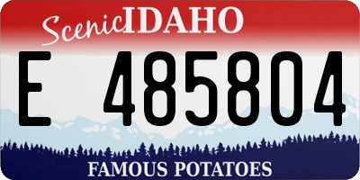 ID license plate E485804