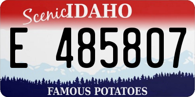 ID license plate E485807