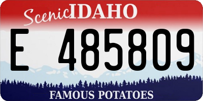 ID license plate E485809
