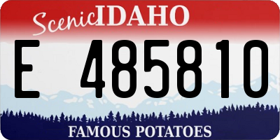 ID license plate E485810