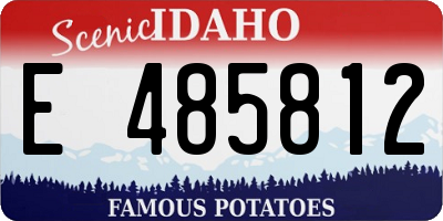 ID license plate E485812