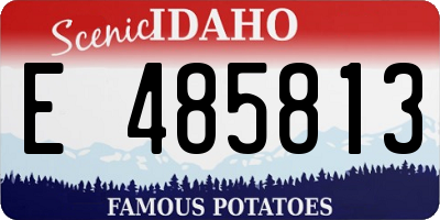 ID license plate E485813