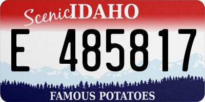 ID license plate E485817