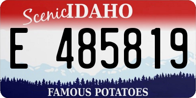 ID license plate E485819