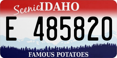 ID license plate E485820