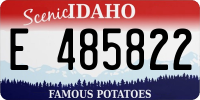 ID license plate E485822