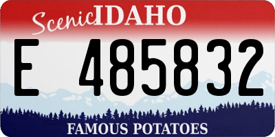 ID license plate E485832