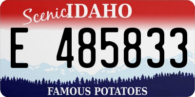 ID license plate E485833