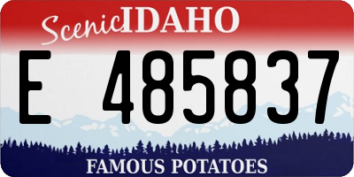 ID license plate E485837