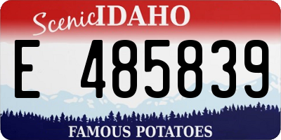 ID license plate E485839