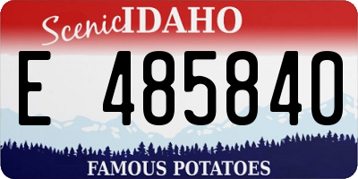 ID license plate E485840