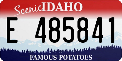 ID license plate E485841