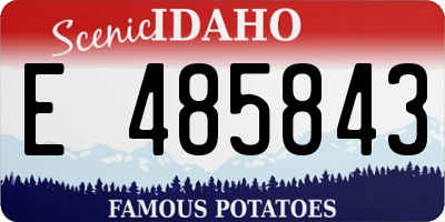 ID license plate E485843