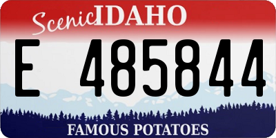 ID license plate E485844