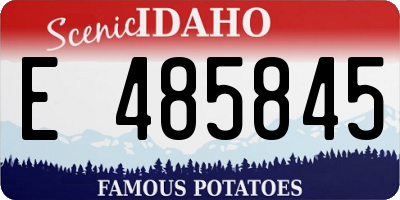 ID license plate E485845