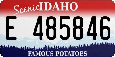 ID license plate E485846