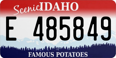 ID license plate E485849