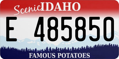 ID license plate E485850