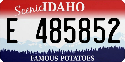 ID license plate E485852
