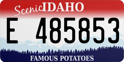 ID license plate E485853