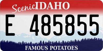 ID license plate E485855