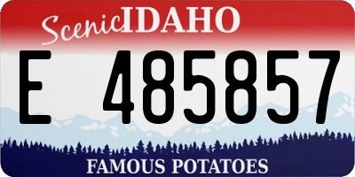 ID license plate E485857