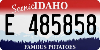 ID license plate E485858