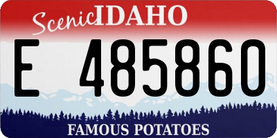 ID license plate E485860