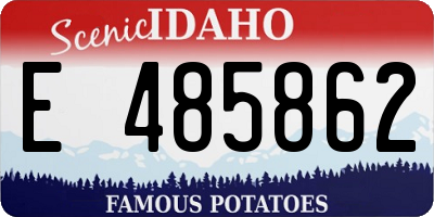 ID license plate E485862