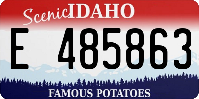 ID license plate E485863