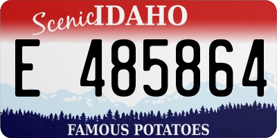 ID license plate E485864