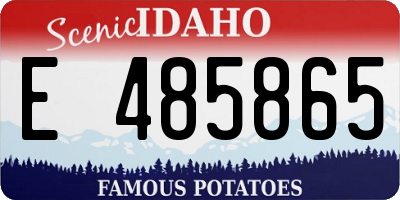 ID license plate E485865
