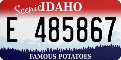 ID license plate E485867