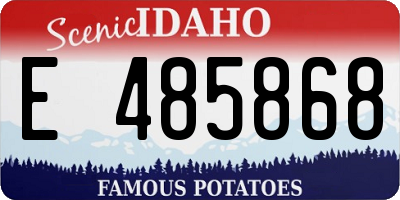 ID license plate E485868