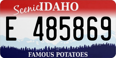 ID license plate E485869