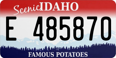 ID license plate E485870