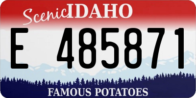 ID license plate E485871
