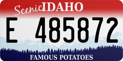 ID license plate E485872