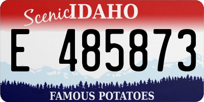 ID license plate E485873