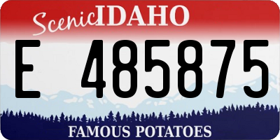 ID license plate E485875