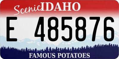 ID license plate E485876